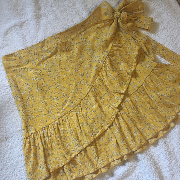 Yellow Wrap Skirt - Picture 2 of 5